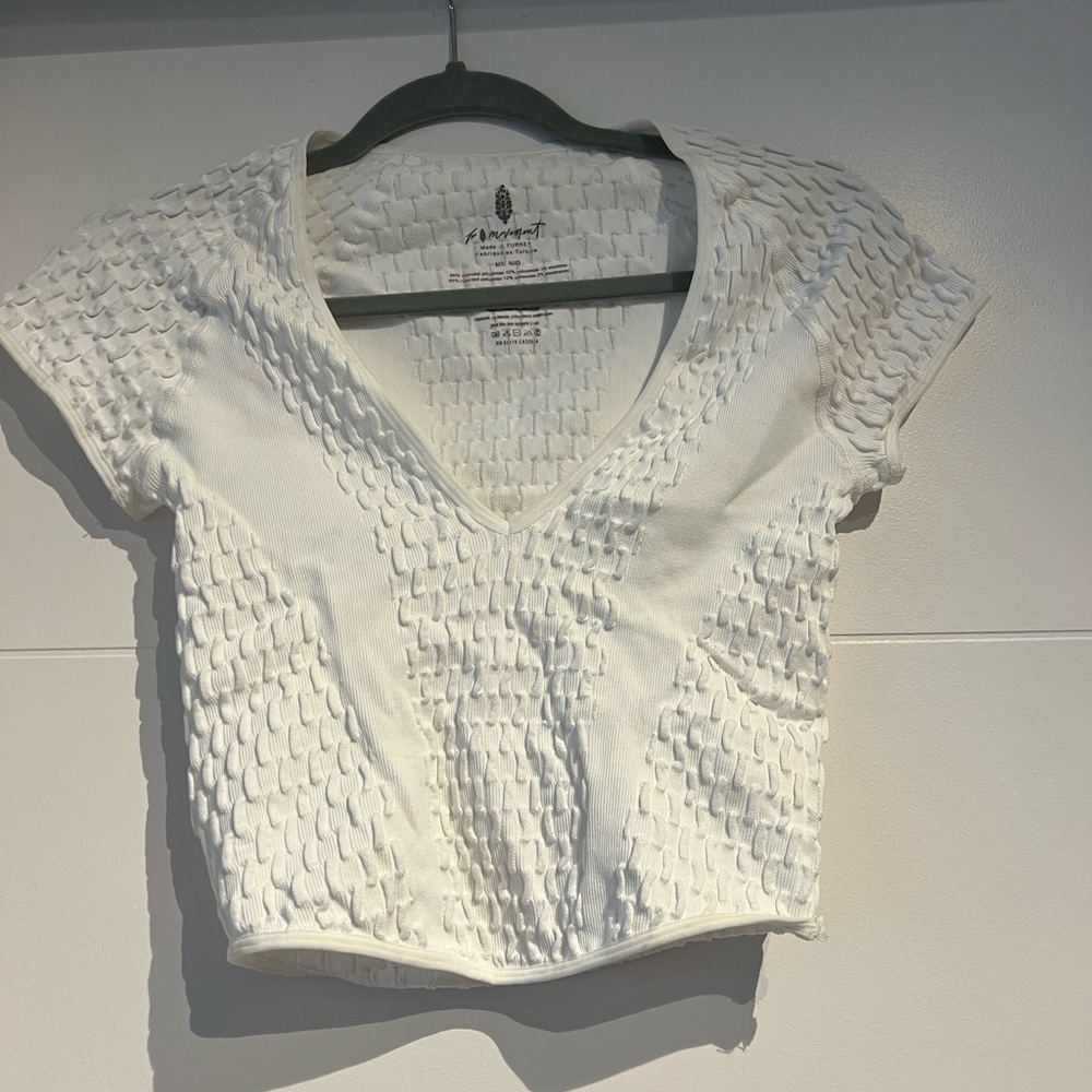Free people white crop top